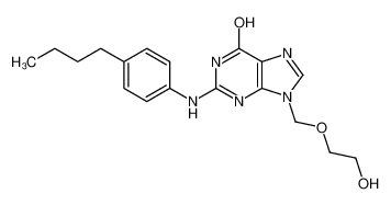 2-(4-butylanilino)-9-(2-hydroxyethoxymethyl)-3H-purin-6-one 104715-80-2