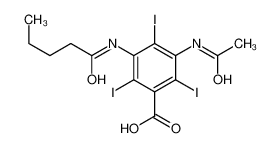 3-acetamido-2,4,6-triiodo-5-(pentanoylamino)benzoic acid 67011-44-3