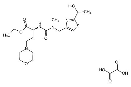 (S)-ethyl 2-(3-((2-isopropylthiazol-4-yl)methyl)-3-methylureido)-4-morpholinobutanoate oxalate 1247119-36-3