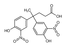 4,4-Bis(4-hydroxy-3-nitrophenyl)pentanoic acid
