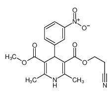 1,4-二氢-2,6-二甲基-4-(3-硝基苯基)-3,5-吡啶二甲酸 3-(2-氰基乙基) 5-甲基酯