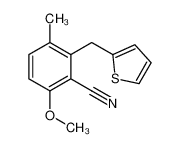 6-methoxy-3-methyl-2-(thiophen-2-ylmethyl)benzonitrile 144061-57-4
