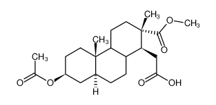 2α-Methoxycarbonyl-tetradecahydro-7β-acetoxy-2β.4b-dimethyl-1β-phenanthrenessigsaeure 10022-25-0