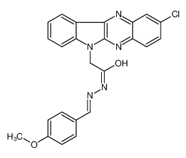 2-(2-chloroindolo[2,3-b]quinoxalin-6-yl)-N-[(E)-(4-methoxyphenyl)methylideneamino]acetamide