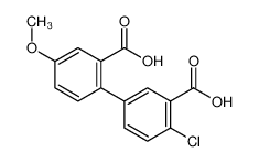 5-(2-carboxy-4-methoxyphenyl)-2-chlorobenzoic acid 1261964-90-2