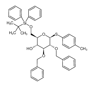 (2R,3R,4S,5R,6S)-4,5-bis(benzyloxy)-2-(((tert-butyldiphenylsilyl)oxy)methyl)-6-(p-tolylthio)tetrahydro-2H-pyran-3-ol