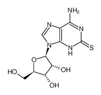 6-amino-9-[(2R,3R,4S,5R)-3,4-dihydroxy-5-(hydroxymethyl)oxolan-2-yl]-1H-purine-2-thione 43157-50-2