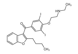 (2-butyl-1-benzofuran-3-yl)-[4-[2-(ethylamino)ethoxy]-3,5-diiodophenyl]methanone 83409-32-9
