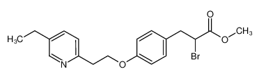 甲基-2-溴代-3-{4-[2-(5-乙基-2-吡啶基)乙氧基]苯基}丙酸