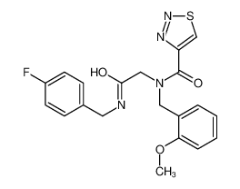 N-{2-[(4-Fluorobenzyl)amino]-2-oxoethyl}-N-(2-methoxybenzyl)-1,2, 3-thiadiazole-4-carboxamide