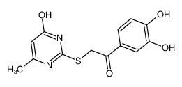 1-(3,4-二羟基苯基)-2-[(4-羟基-6-甲基-2-嘧啶基)硫基]乙酮