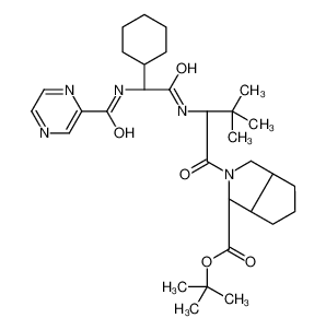 tert-butyl (3S,3aS,6aR)-2-[(2S)-2-[[(2S)-2-cyclohexyl-2-(pyrazine-2-carbonylamino)acetyl]amino]-3,3-dimethylbutanoyl]-3,3a,4,5,6,6a-hexahydro-1H-cyclopenta[c]pyrrole-3-carboxylate 926276-19-9