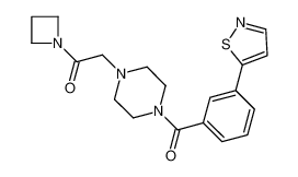 1-(azetidin-1-yl)-2-[4-[3-(1,2-thiazol-5-yl)benzoyl]piperazin-1-yl]ethanone
