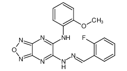 6-(2-(2-fluorobenzylidene)hydrazineyl)-N-(2-methoxyphenyl)-[1,2,5]oxadiazolo[3,4-b]pyrazin-5-amine