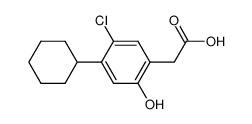 2-(5-chloro-4-cyclohexyl-2-hydroxyphenyl)-acetic acid 60987-05-5