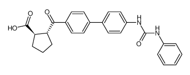 (1R,2R)-2-[4-[4-(phenylcarbamoylamino)phenyl]benzoyl]cyclopentane-1-carboxylic acid 959122-11-3