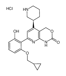 7-[2-(环丙基甲氧基)-6-羟基苯基]-1,4-二氢-5-[(3S)-3-哌啶基]-2H-吡啶并[2,3-d][1,3]恶嗪盐酸盐