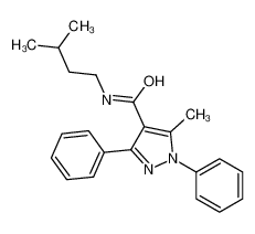 5-methyl-N-(3-methylbutyl)-1,3-diphenylpyrazole-4-carboxamide 125103-48-2