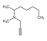 N-methyl-N-prop-2-ynylheptan-2-amine 7665-88-5