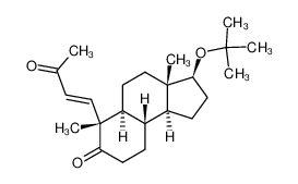 (+)-(8S,9S,10S,13S,14S,17S)-17-t-Butoxy-10-(3-oxo-1-butenyl)-5-oxo-des-A-androstane 127916-33-0