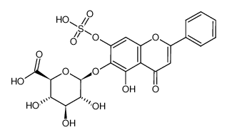 6-O-β-glucopyranuronosyl-baicalein 7-O-sulfate 126527-77-3