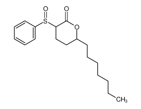 6-heptyl-3-(phenylsulfinyl)tetrahydro-2H-pyran-2-one 100591-74-0