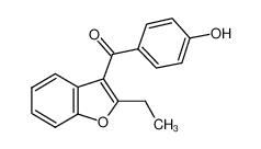(2-ethyl-1-benzofuran-3-yl)-(4-hydroxyphenyl)methanone 1477-19-6