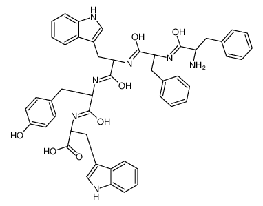 (2R)-2-[[(2R)-2-[[(2R)-2-[[(2R)-2-[[(2R)-2-amino-3-phenylpropanoyl]amino]-3-phenylpropanoyl]amino]-3-(1H-indol-3-yl)propanoyl]amino]-3-(4-hydroxyphenyl)propanoyl]amino]-3-(1H-indol-3-yl)propanoic acid 644996-87-2