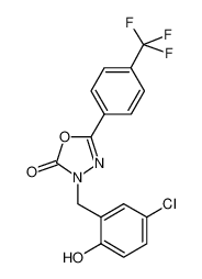 3-[(5-chloro-2-hydroxyphenyl)methyl]-5-[4-(trifluoromethyl)phenyl]-1,3,4-oxadiazol-2-one 98%