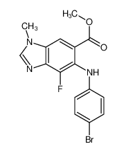 methyl 6-(4-bromoanilino)-7-fluoro-3-methylbenzimidazole-5-carboxylate