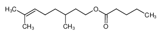 3,7-dimethyloct-6-enyl pentanoate 