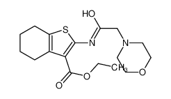 ethyl 2-[(2-morpholin-4-ylacetyl)amino]-4,5,6,7-tetrahydro-1-benzothiophene-3-carboxylate 62349-05-7