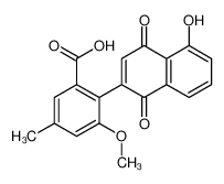 2-(5-hydroxy-1,4-dioxonaphthalen-2-yl)-3-methoxy-5-methylbenzoic acid 76191-52-1