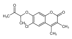 6-氯-3,4-二甲基-7-[(3-氧代-2-丁炔基)氧基]-2H-苯并吡喃-2-酮