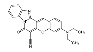 3-(Diethylamino)-7-oxo-7H-(1)benzopyrano(3',2':3,4)pyrido(1,2-a)benzimidazole-6-carbonitrile