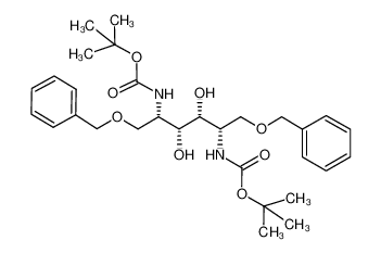 di-tert-butyl ((2S,3R,4R,5S)-1,6-bis(benzyloxy)-3,4-dihydroxyhexane-2,5-diyl)dicarbamate 505085-04-1