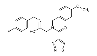 N-{2-[(4-Fluorobenzyl)amino]-2-oxoethyl}-N-(4-methoxybenzyl)-1,2, 3-thiadiazole-4-carboxamide