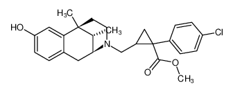 methyl 1-(4-chlorophenyl)-2-(((2S,6S,11S)-8-hydroxy-6,11-dimethyl-1,4,5,6-tetrahydro-2,6-methanobenzo[d]azocin-3(2H)-yl)methyl)cyclopropane-1-carboxylate
