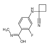 4-[(1-Cyanocyclobutyl)amino]-2-fluoro-N-methylbenzamide 915087-26-2