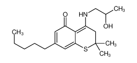4-(2-hydroxypropylamino)-2,2-dimethyl-7-pentyl-3H-thiochromen-5-one
