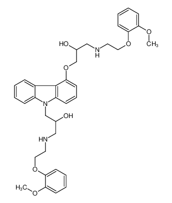 1-[4-[2-hydroxy-3-[2-(2-methoxyphenoxy)ethylamino]propoxy]carbazol-9-yl]-3-[2-(2-methoxyphenoxy)ethylamino]propan-2-ol 1198090-73-1
