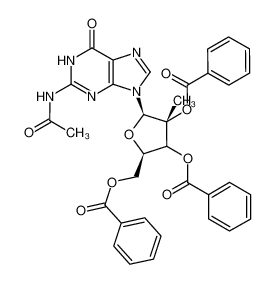 N-乙酰基-2’-C-甲基鸟苷-2’,3’,5’-三苯甲酸酯