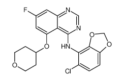 N-(5-氯苯并[d][1,3]二氧代l-4-基)-7-氟-5-((四氢-2H-吡喃-4-基)氧基)喹唑啉-4-胺