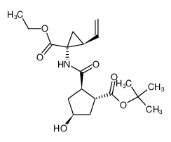 (1R,2R,4S)-2-((1R,2S)-1-ethoxycarbonyl-2-vinyl-cyclopropylcarbamoyl)-4-hydroxy-cyclopenteanecarboxylic acid tert-butyl ester 862174-62-7