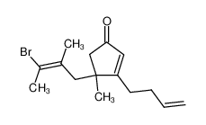 3-(but-3-enyl)-4-methyl-4-<(E)-2-methyl-3-bromobut-2-enyl>cyclopent-2-en-1-one 100606-30-2