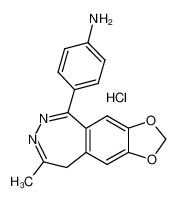1-(4-氨基苯基)-4-甲基-7,8亚甲基二氧-5H-2,3-苯并二氮杂卓盐酸盐