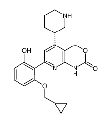 7-[2-(环丙基甲氧基)-6-羟基苯基]-1,4-二氢-5-(3S)-3-哌啶基-2H-吡啶并[2,3-d][1,3]恶嗪-2-酮