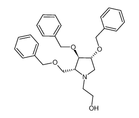 (2R,3R,4R)-2-benzyloxymethyl-3,4-dibenzyloxy-1-(2-hydroxyethyl)-pyrrolidine 188905-38-6