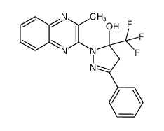 5-hydroxy-1-(3-methylquinoxalin-2-yl)-3-phenyl-5-trifluoromethyl-Δ2-pyrazoline 1207384-83-5