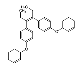1-cyclohex-2-en-1-yloxy-4-[4-(4-cyclohex-2-en-1-yloxyphenyl)hex-3-en-3-yl]benzene 7145-47-3
